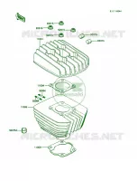 Cylinder HeadCylinder pour Kawasaki KE100