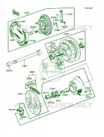 Rear Hub pour Kawasaki KE100