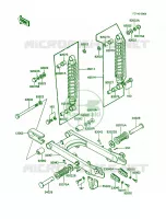 Swing ArmShock Absorber pour Kawasaki KE100