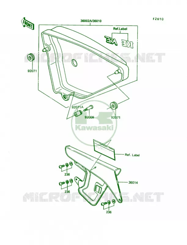 Side CoverChain Case Kawasaki MOTOS 100 1987 KE100  KE100-B6