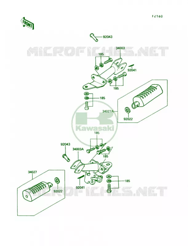 Step Kawasaki MOTOS 100 1987 KE100  KE100-B6