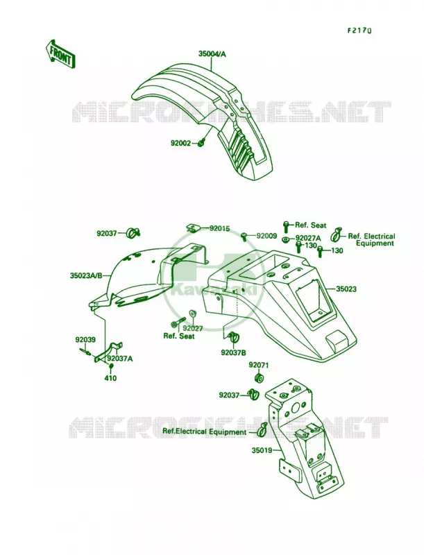 Fender Kawasaki MOTOS 650 1987 KLR650  KL650-A1