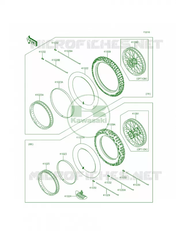 WheelsTires Kawasaki MOTOS 100 2015 KX100  KX100FFF