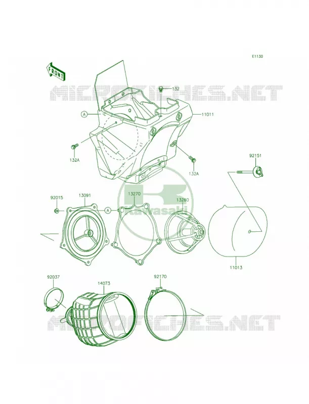 Air Cleaner Kawasaki MOTOS 85 2015 KX85  KX85CFF