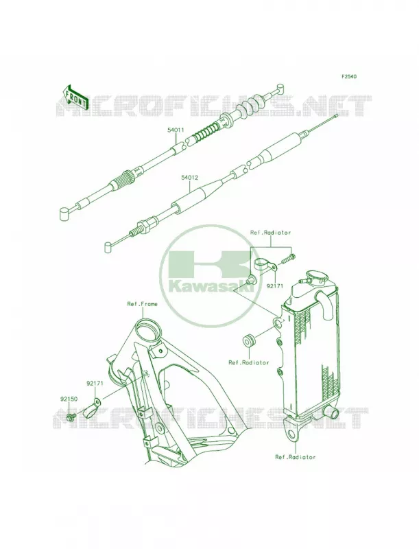 Cables Kawasaki MOTOS 85 2015 KX85  KX85CFF