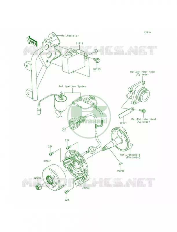 Generator Kawasaki MOTOS 85 2015 KX85  KX85CFF