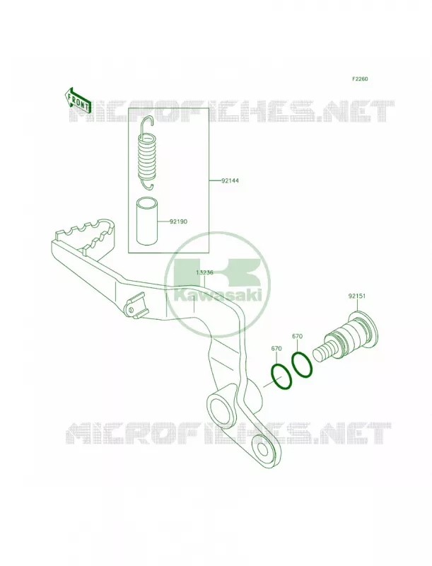 Brake Pedal Kawasaki MOTOS 65 2015 KX65   KX65AFF