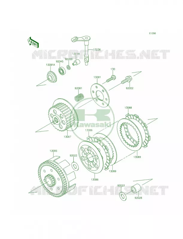 Clutch Kawasaki MOTOS 65 2015 KX65   KX65AFF