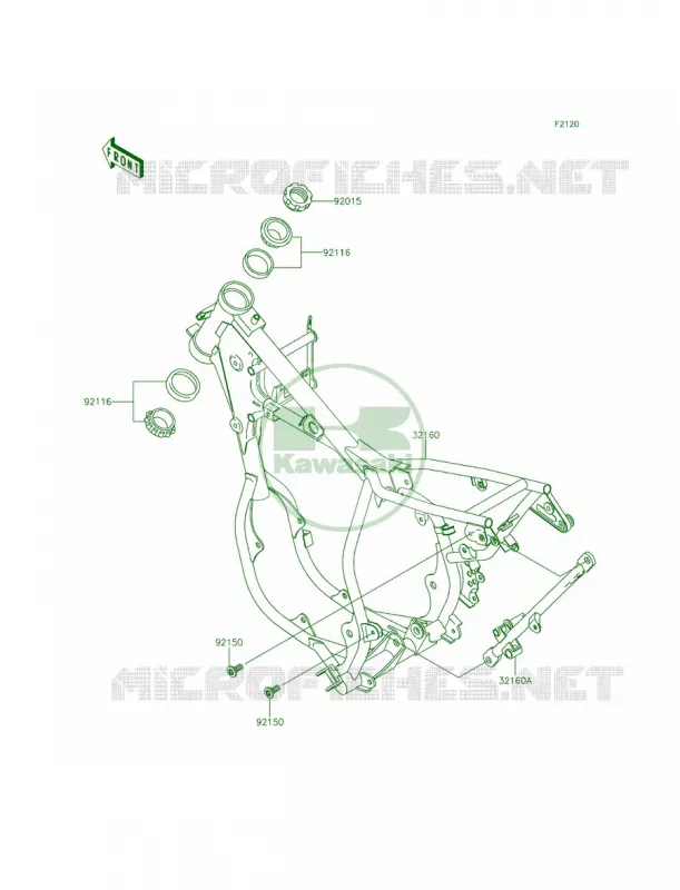 Frame Kawasaki MOTOS 65 2015 KX65   KX65AFF