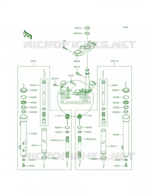 Front Fork Kawasaki MOTOS 65 2015 KX65   KX65AFF