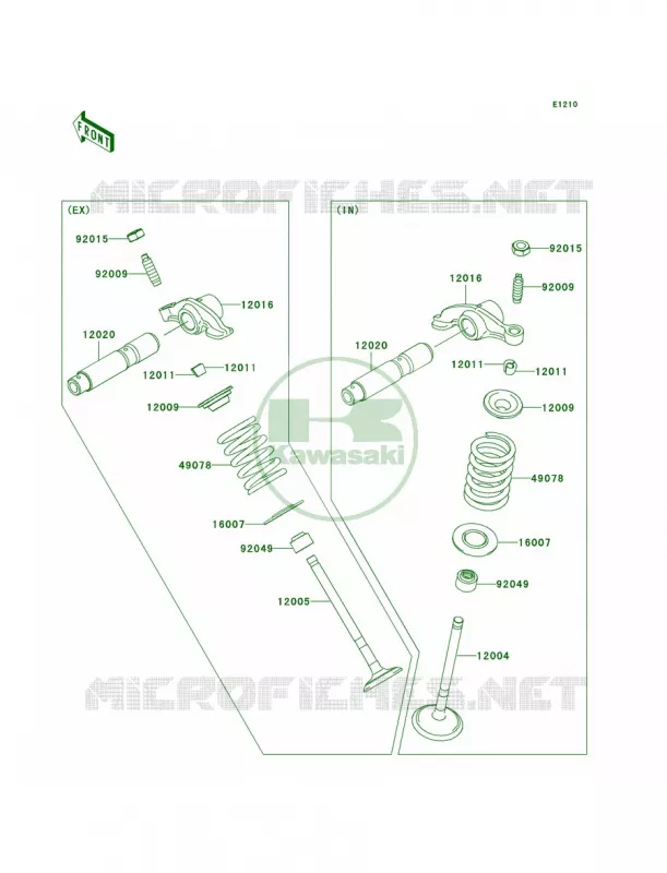Valves Kawasaki MOTOS 140 2010 KLX140L  KLX140BAF
