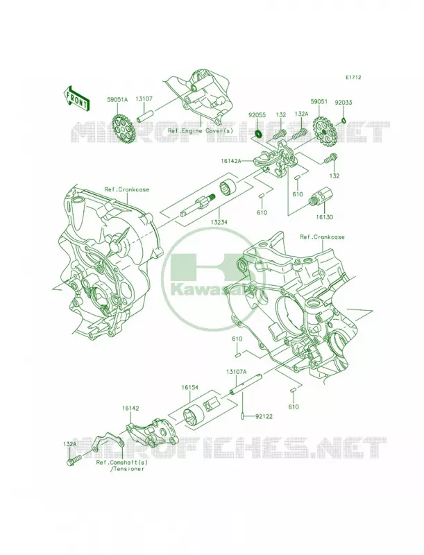 Oil Pump Kawasaki MOTOS 450 2015 KX450F  KX450FFF