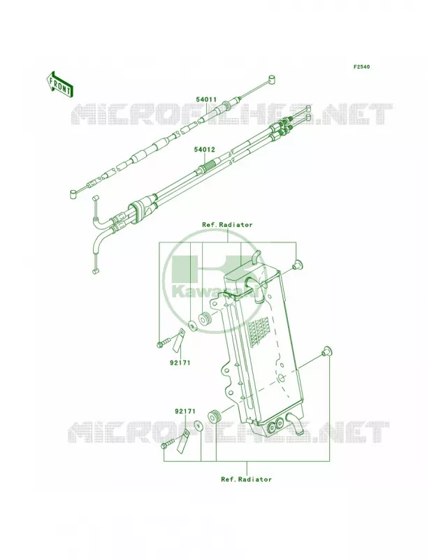Cables Kawasaki MOTOS 250 2014 KX250F  KX250ZEF