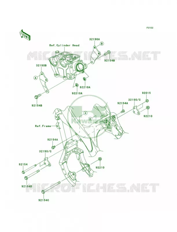 Engine Mount Kawasaki MOTOS 250 2014 KX250F  KX250ZEF