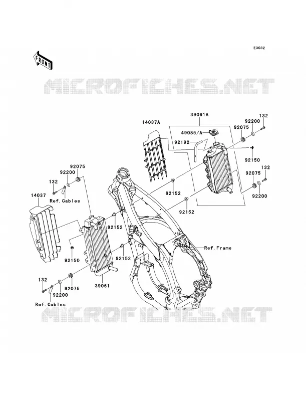 Radiator Kawasaki MOTOS 450 2014 KX450F  KX450FEF