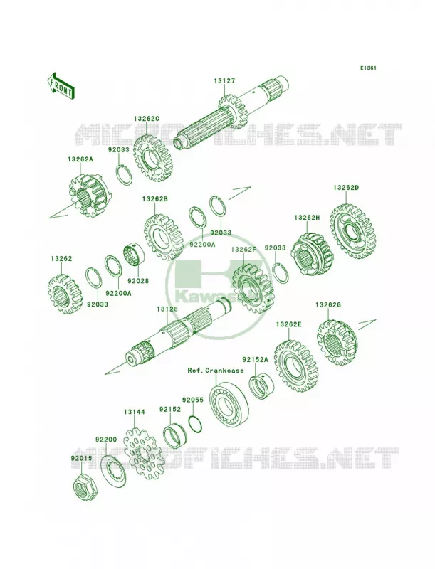 Transmission Kawasaki MOTOS 450 2014 KX450F  KX450FEF