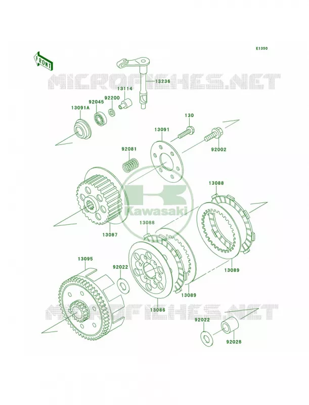 Clutch Kawasaki MOTOS 65 2014 KX65   KX65AEF