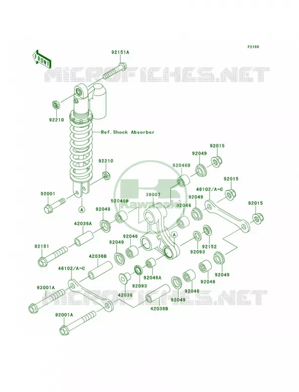 Rear Suspension Kawasaki MOTOS 65 2014 KX65   KX65AEF
