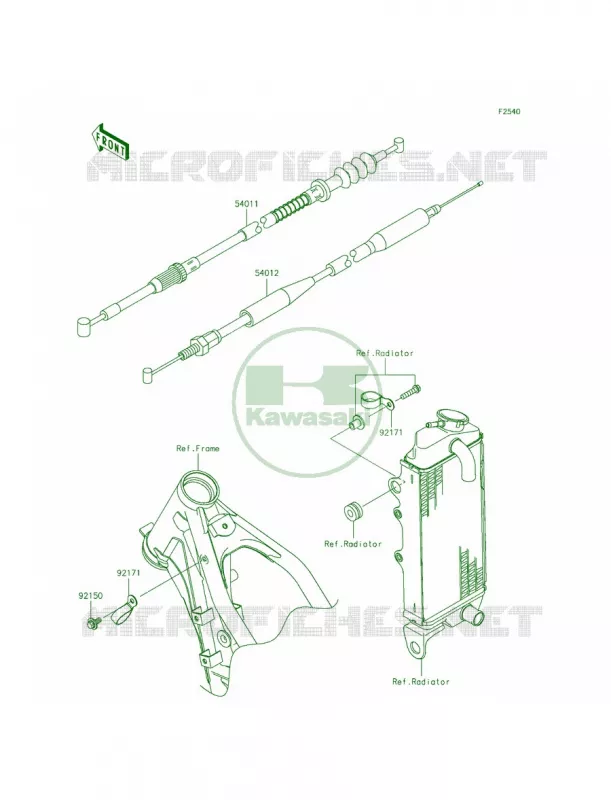 Cables Kawasaki MOTOS 100 2014 KX100  KX100FEF