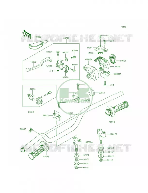 Handlebar Kawasaki MOTOS 100 2014 KX100  KX100FEF