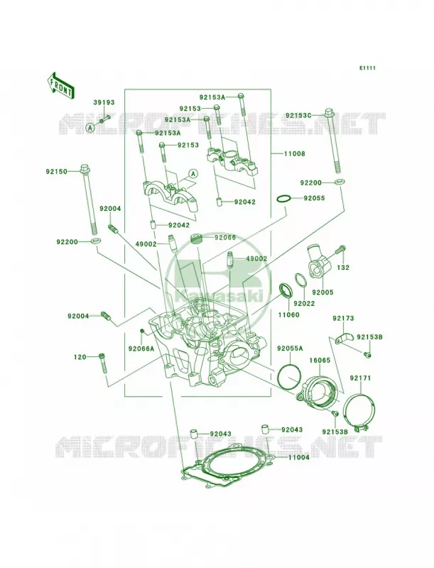 Cylinder Head Kawasaki MOTOS 450 2013 KX450F  KX450FDF