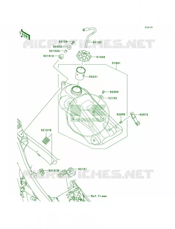 Fuel Tank Kawasaki MOTOS 450 2013 KX450F  KX450FDF