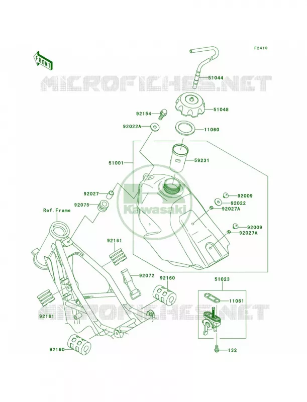 Fuel Tank Kawasaki MOTOS 100 2013 KX100  KX100DDF