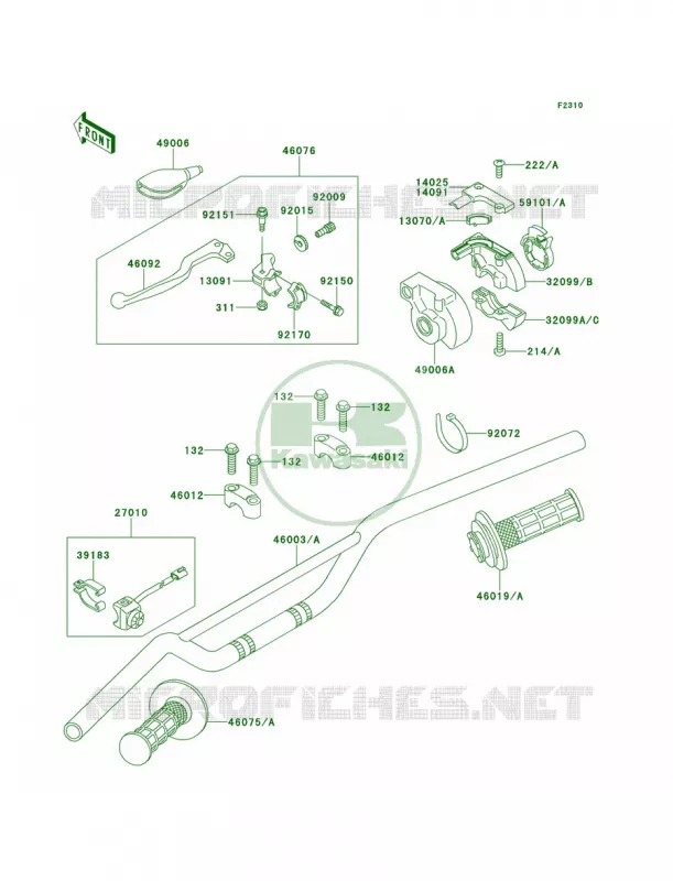 Handlebar Kawasaki MOTOS 100 2013 KX100  KX100DDF