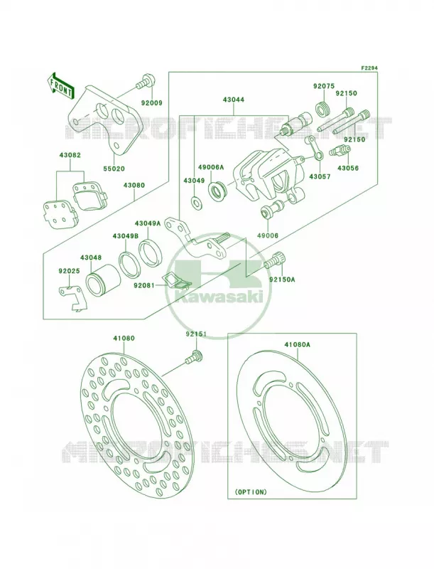 Rear Brake Kawasaki MOTOS 100 2013 KX100  KX100DDF