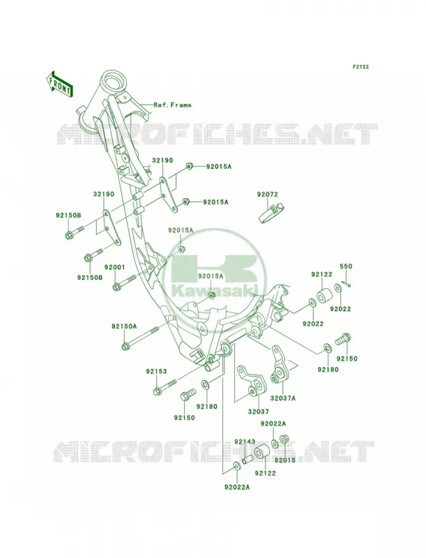 Engine Mount Kawasaki MOTOS 85 2013 KX85  KX85ADF