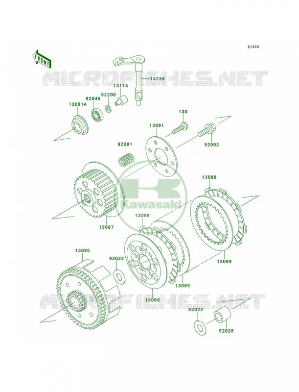 Clutch Kawasaki MOTOS 65 2013 KX65   KX65ADF