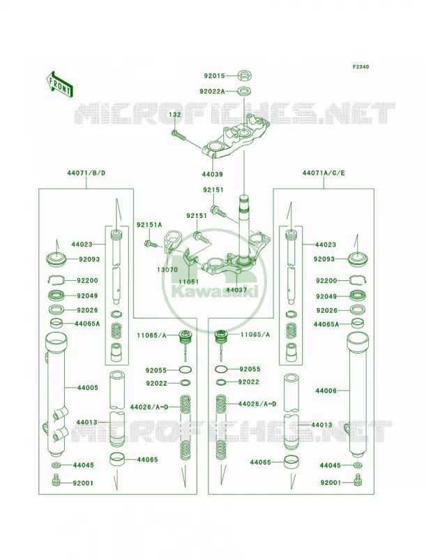Front Fork Kawasaki MOTOS 65 2013 KX65   KX65ADF