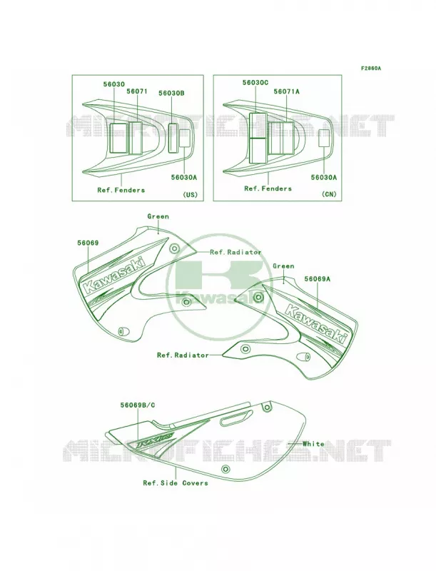 LabelsABF Kawasaki MOTOS 65 2013 KX65   KX65ADF