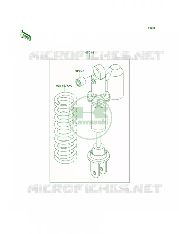 Shock Absorbers Kawasaki MOTOS 65 2013 KX65   KX65ADF