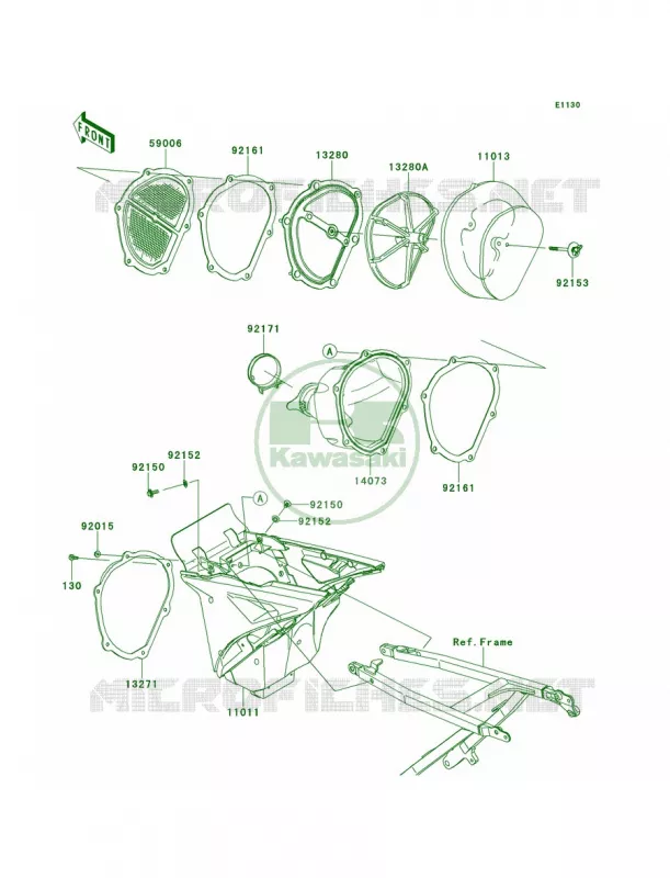 Air Cleaner Kawasaki MOTOS 450 2012 KX450F  KX450FCF