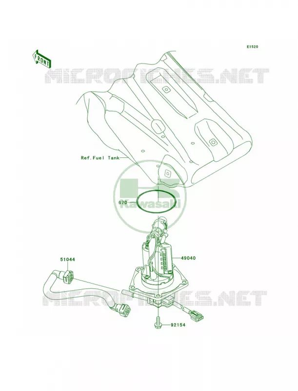 Fuel Pump Kawasaki MOTOS 450 2012 KX450F  KX450FCF