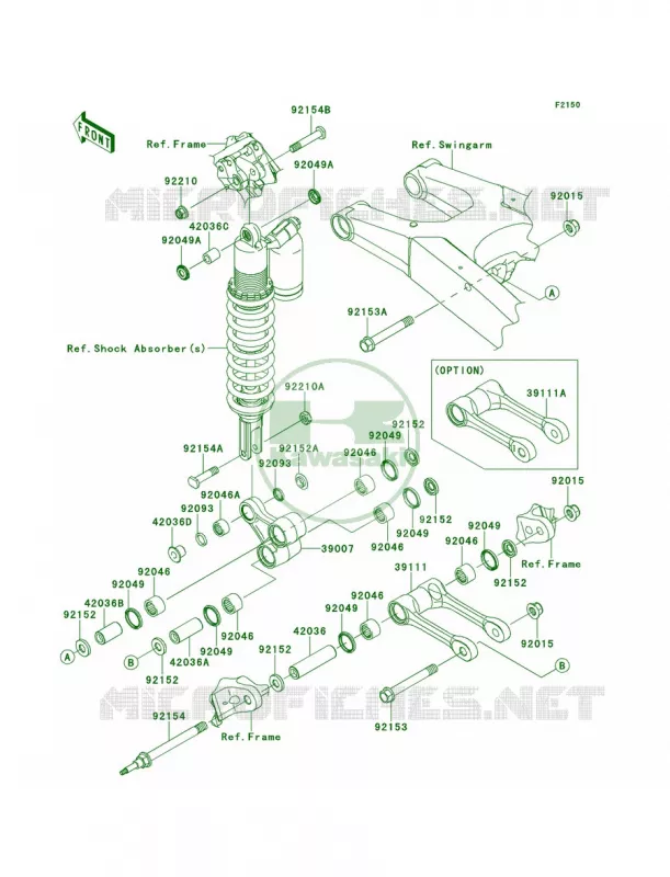 Rear Suspension Kawasaki MOTOS 450 2012 KX450F  KX450FCF