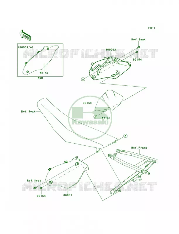 Side Covers Kawasaki MOTOS 450 2012 KX450F  KX450FCF