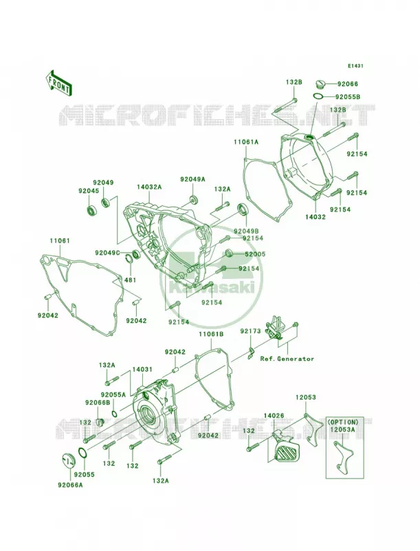 Engine Covers Kawasaki MOTOS 250 2012 KX250F  KX250YCF