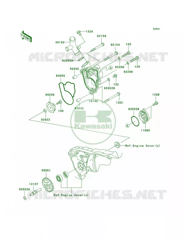 Water Pump Kawasaki MOTOS 250 2012 KX250F  KX250YCF