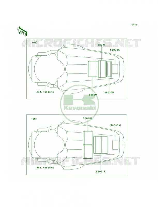 Labels Kawasaki MOTOS 100 2012 KX100  KX100DCF