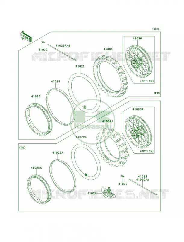 WheelsTires Kawasaki MOTOS 100 2012 KX100  KX100DCF