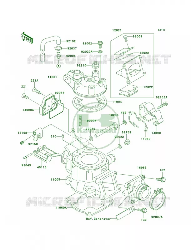 Cylinder HeadCylinder Kawasaki MOTOS 85 2012 KX85  KX85ACF