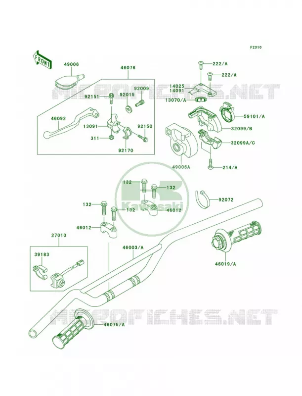 Handlebar Kawasaki MOTOS 85 2012 KX85  KX85ACF