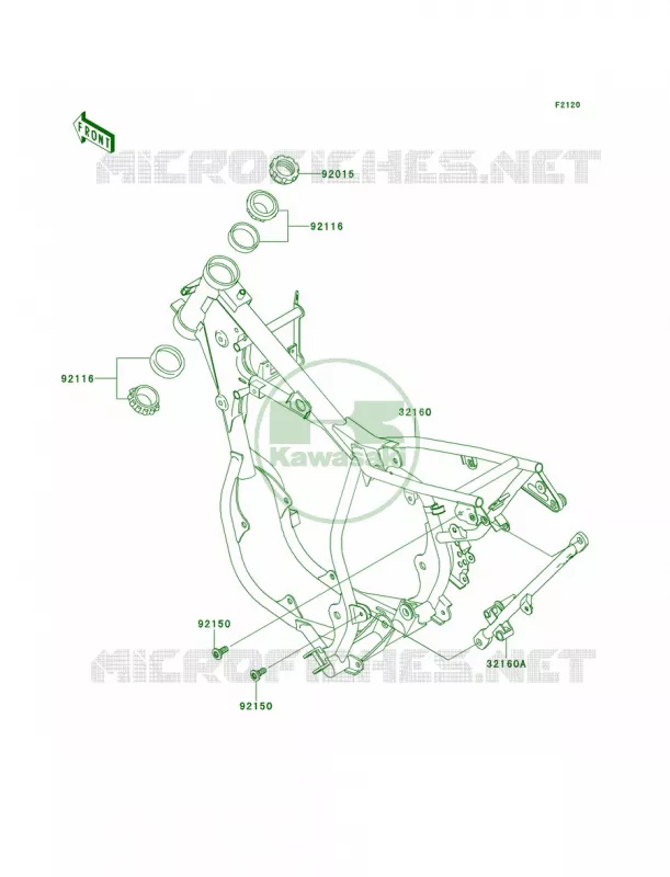 Frame Kawasaki MOTOS 65 2012 KX65   KX65ACF