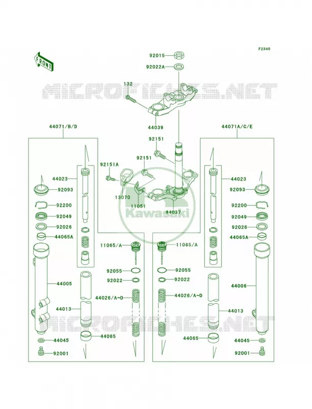 Front Fork Kawasaki MOTOS 65 2012 KX65   KX65ACF