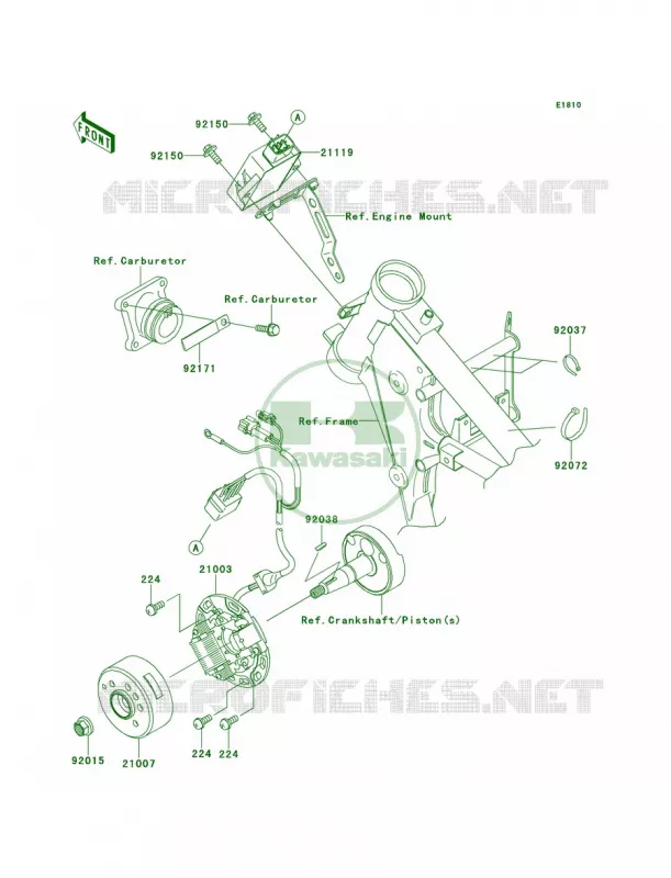Generator Kawasaki MOTOS 65 2012 KX65   KX65ACF