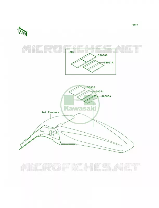 Labels Kawasaki MOTOS 450 2011 KX450F  KX450EBF