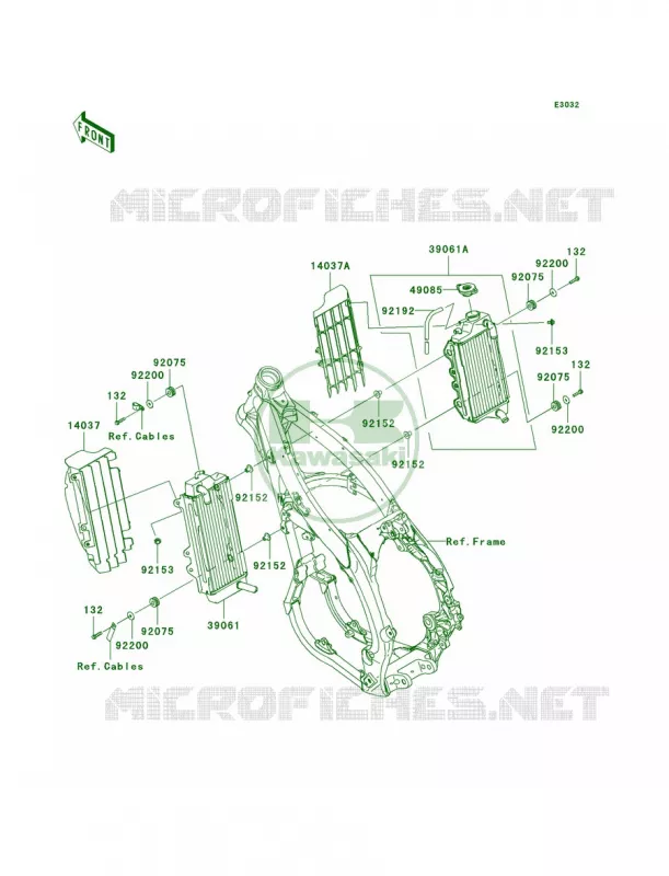 Radiator Kawasaki MOTOS 450 2011 KX450F  KX450EBF