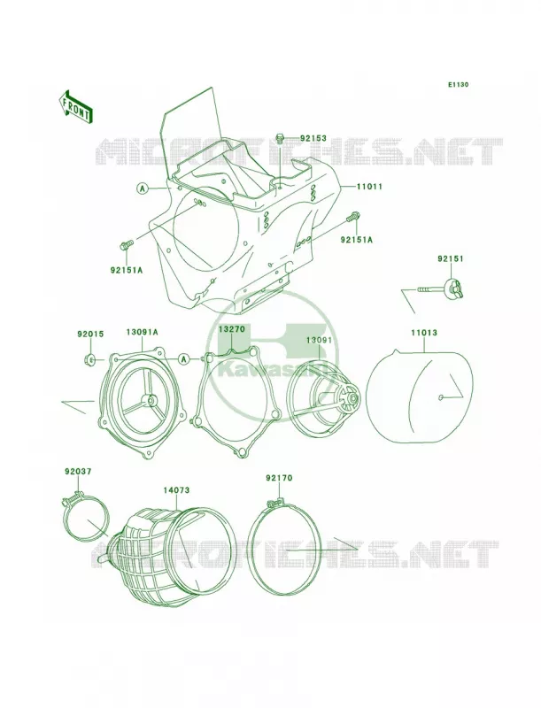 Air Cleaner Kawasaki MOTOS 85 2011 KX85  KX85ABF